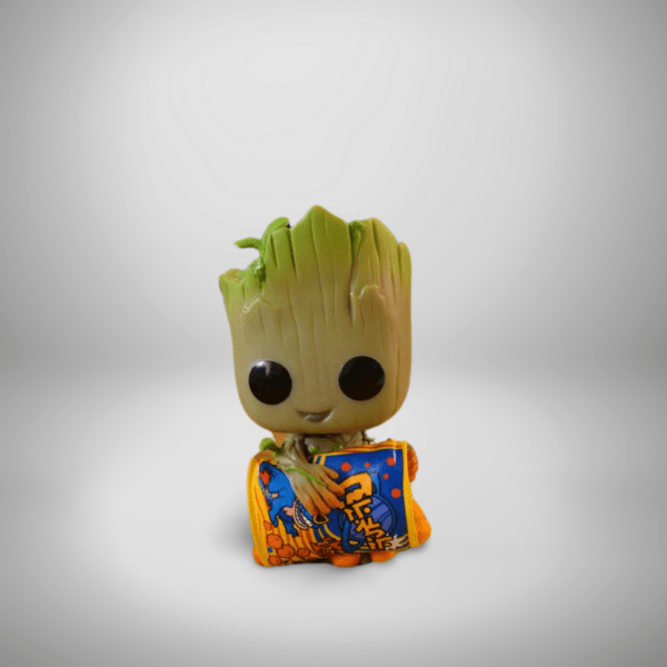 Funko Pop! I Am Groot: Groot with Cheese Puffs Flocked Exclusive #1196